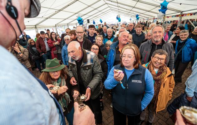 Crowds queue up to try oyster and whisky at the ShuckOff