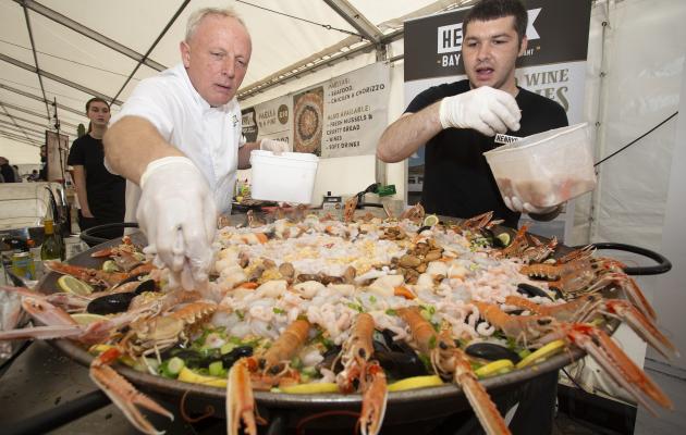 Giant paella at Stranraer Oyster Festival
