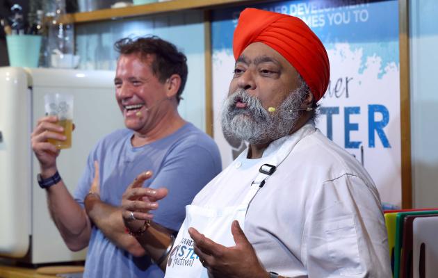 Matt Tebbutt and Tony Singh at Stranraer Oyster Festival