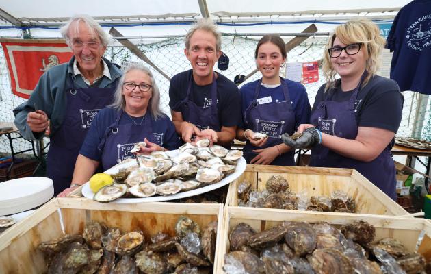 The oyster bar at Stranraer Oyster Festival