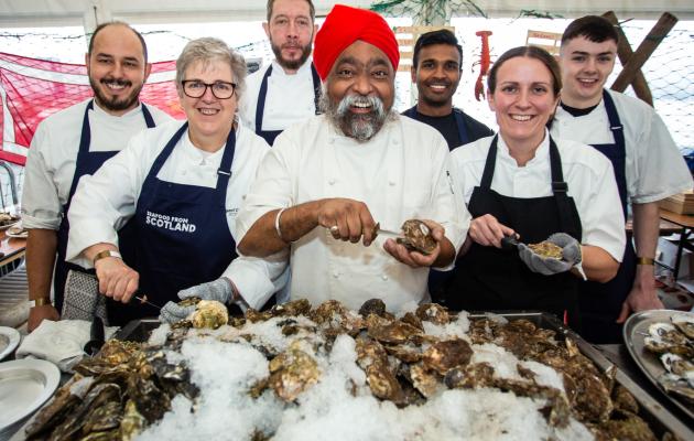 Tony Singh with the Shuck Off Competitors