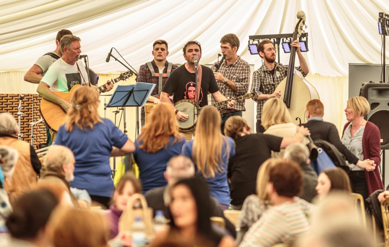 Crowd Enjoying Live Music at Stranraer Oyster Festival