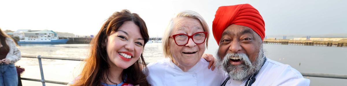 Julie Lin, Rosemary Shrager and Tony Singh