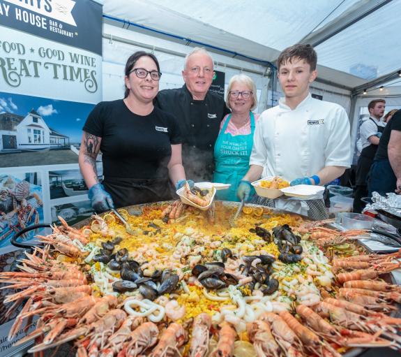 Giant Seafood Paella in the Market Marquee