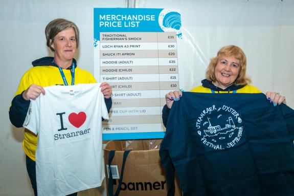 Volunteers Help on the Merchandise Stall