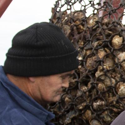 Local fishermen dredging for catch