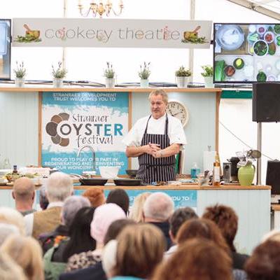 Celeb Chef Nick Nairn gives Cookery Demo at Stranraer Oyster Festival